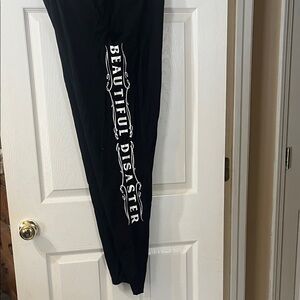 Black Graphic Print Leggings